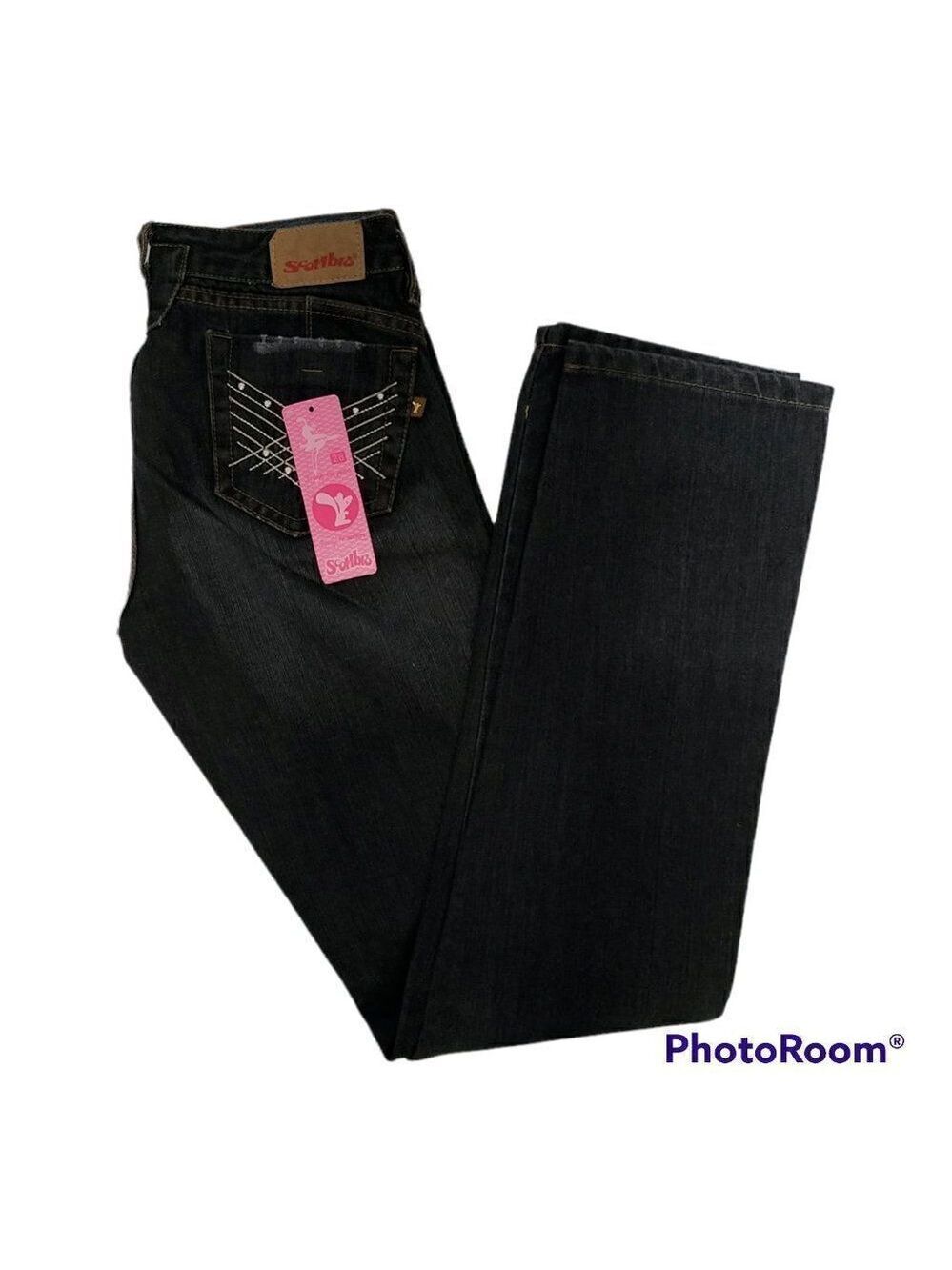 𝅺SCOMBRO Straight Leg Jeans Size 28 Black